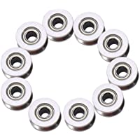 Mugast 10PCS V624ZZ 4 mm V polea para rodamientos rígidos de bolas para carril- sistema de movimiento lineal 4 x 13 x 6…